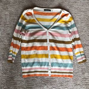 ModCloth Charter School Multi Stripe Cardigan